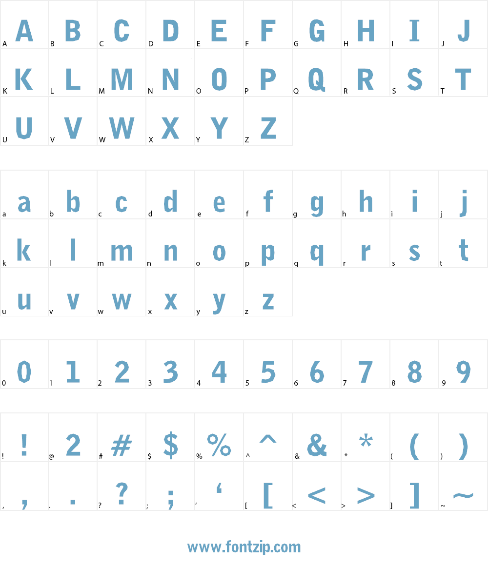 Delinquent Black Font Character